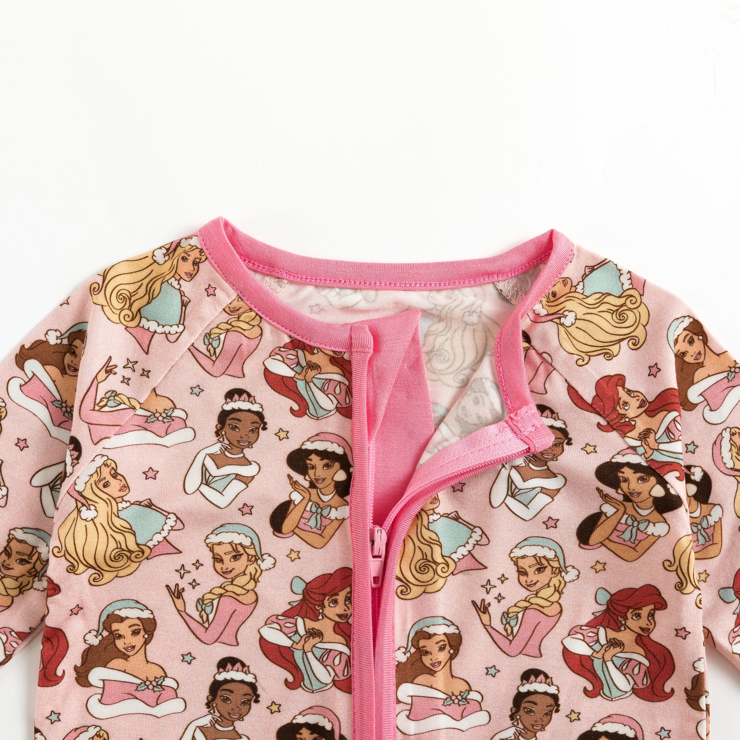 Baby Bamboo Zipper Pajama Romper Princess