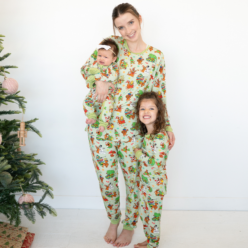 Christmas Mystery Great Dane Dog Bamboo Family Matching Pajamas