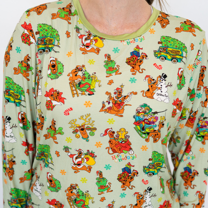 Christmas Mystery Great Dane Dog Bamboo Family Matching Pajamas