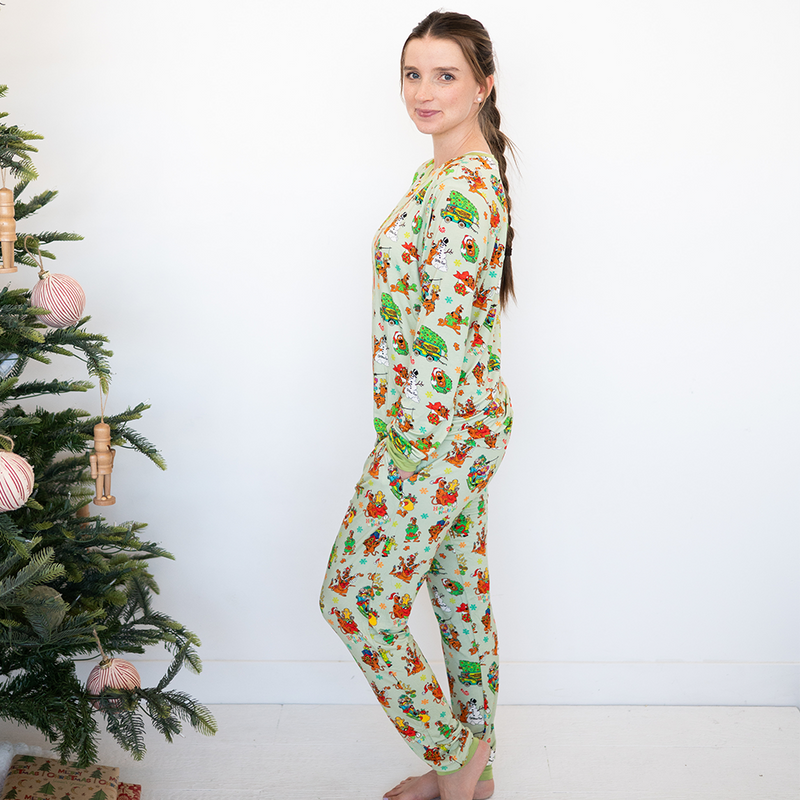 Christmas Mystery Great Dane Dog Bamboo Family Matching Pajamas