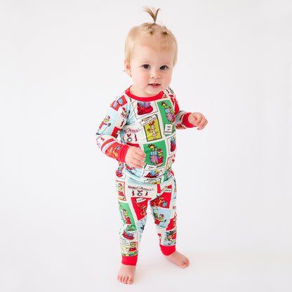 Christmas Green Guy Gift Kids Bamboo 2 Pieces Pajama Set