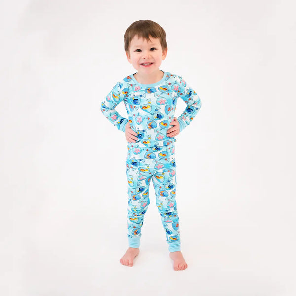Bamboo long sleeve kids pajama set