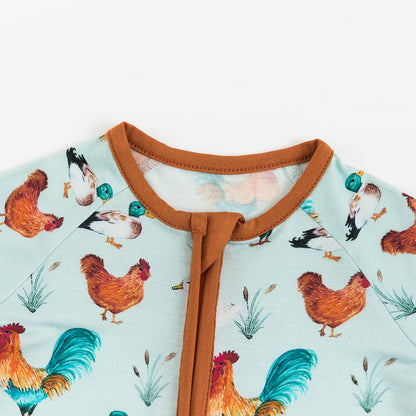 Cock Duck Bamboo Short Bamboo Zippy Baby Romper