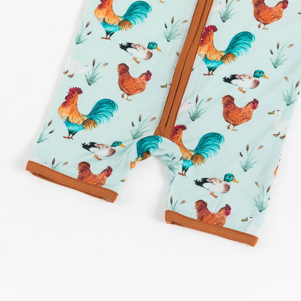 Cock Duck Bamboo Short Bamboo Zippy Baby Romper
