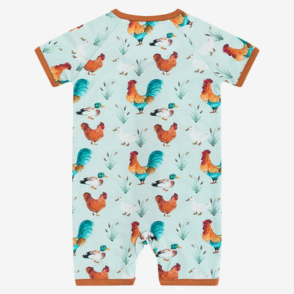 Cock Duck Bamboo Short Bamboo Zippy Baby Romper