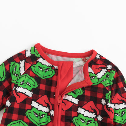 Christmas Green Face Red Bamboo Zippy