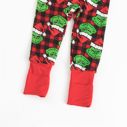 Christmas Green Face Red Bamboo Zippy