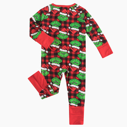 Christmas Green Face Red Bamboo Zippy