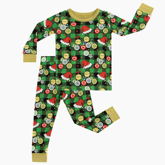 Christmas Element Bamboo Kids Long Pajamas