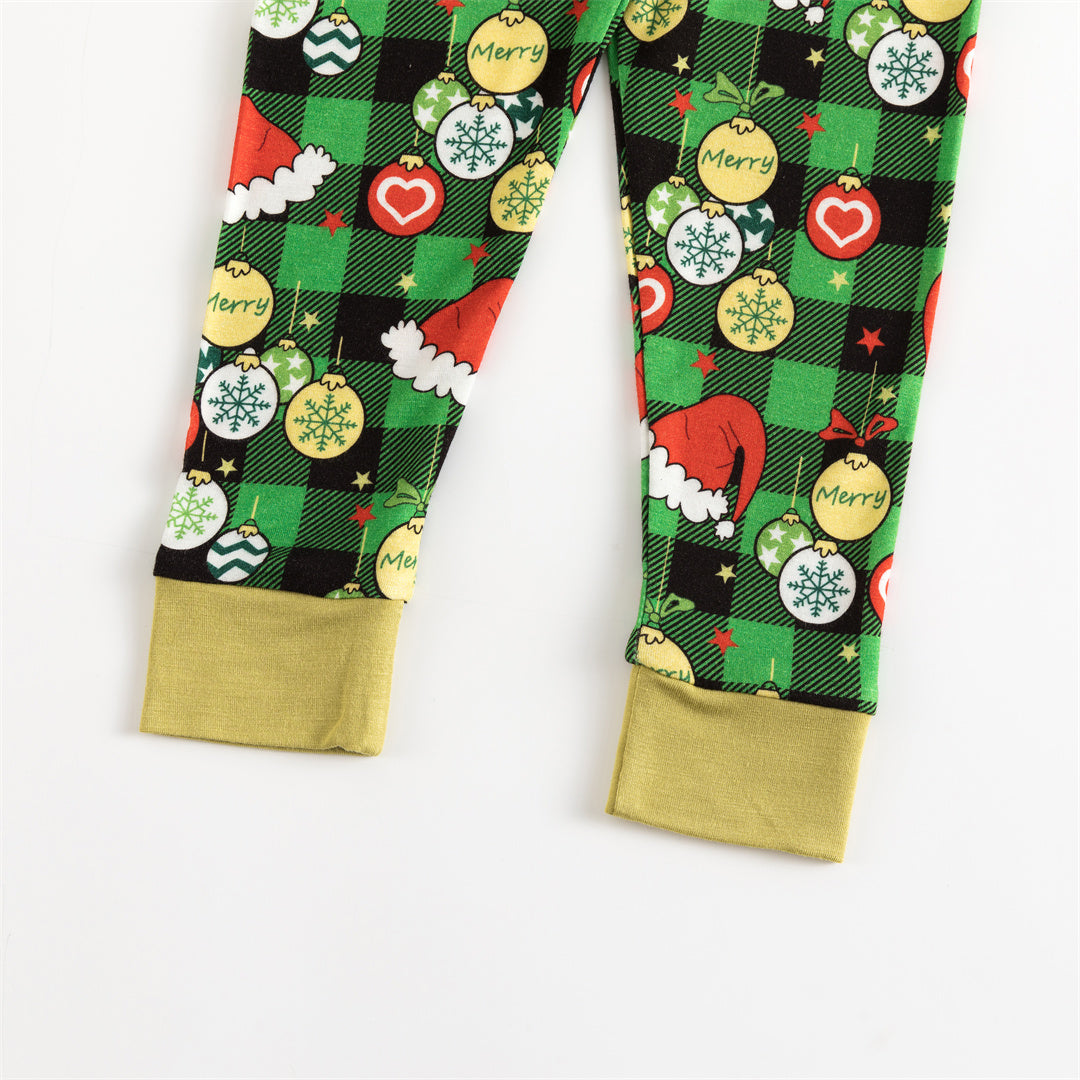 Christmas Element Bamboo Kids Long Pajamas