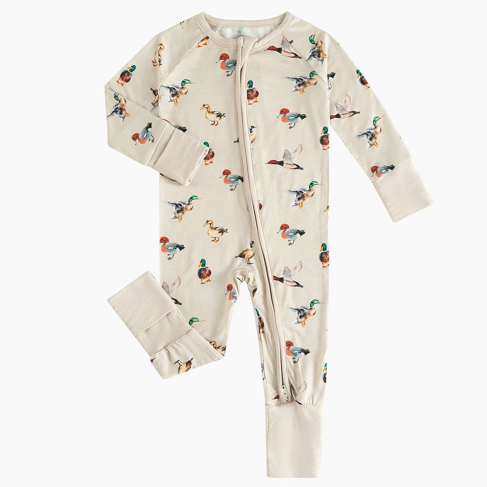 Colorful Ducks Bamboo Zipper Romper Pajamas – MIOZING