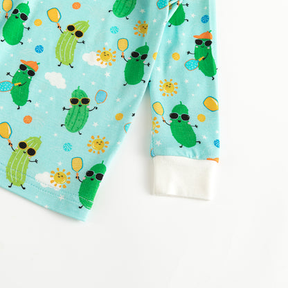 Cucumber Print Bamboo Long Sleeve Pajama Set