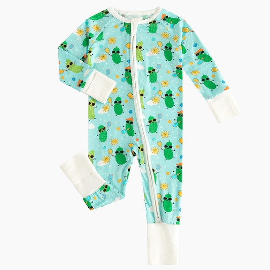 Cucumber Print Bamboo Romper