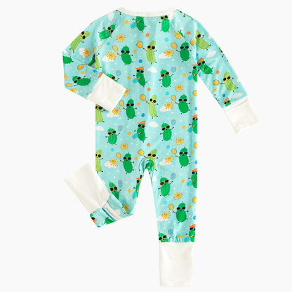 Cucumber Print Bamboo Romper