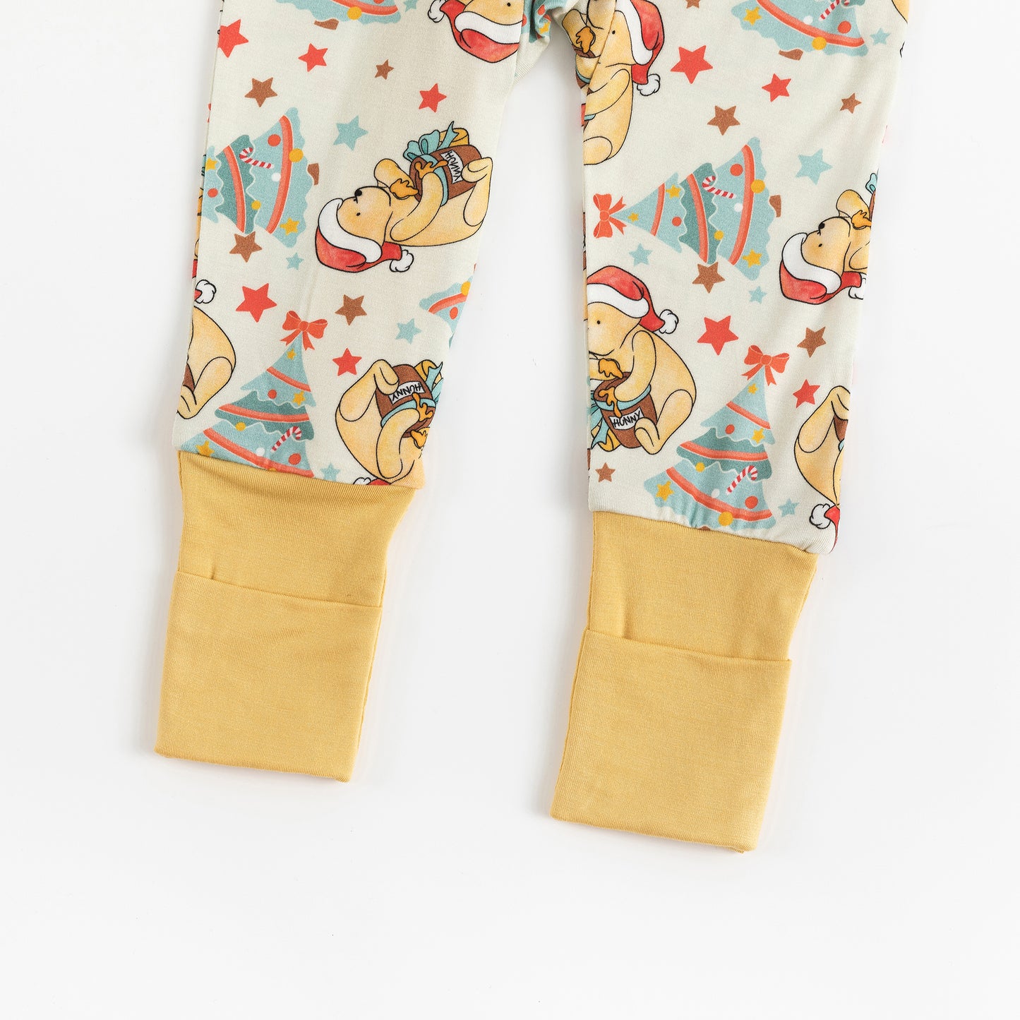 Christmas Tree Bear Baby Bamboo Zipper Romper Pajamas