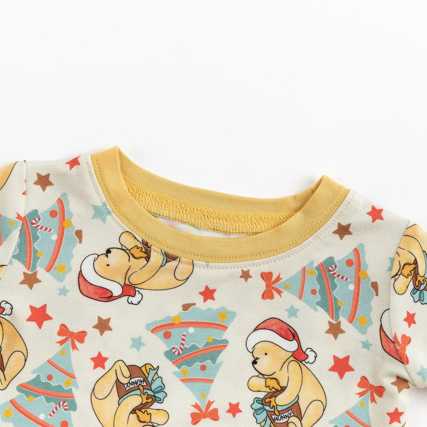 Christmas Tree Bear Kids Bamboo Two-Piece Pajama Set