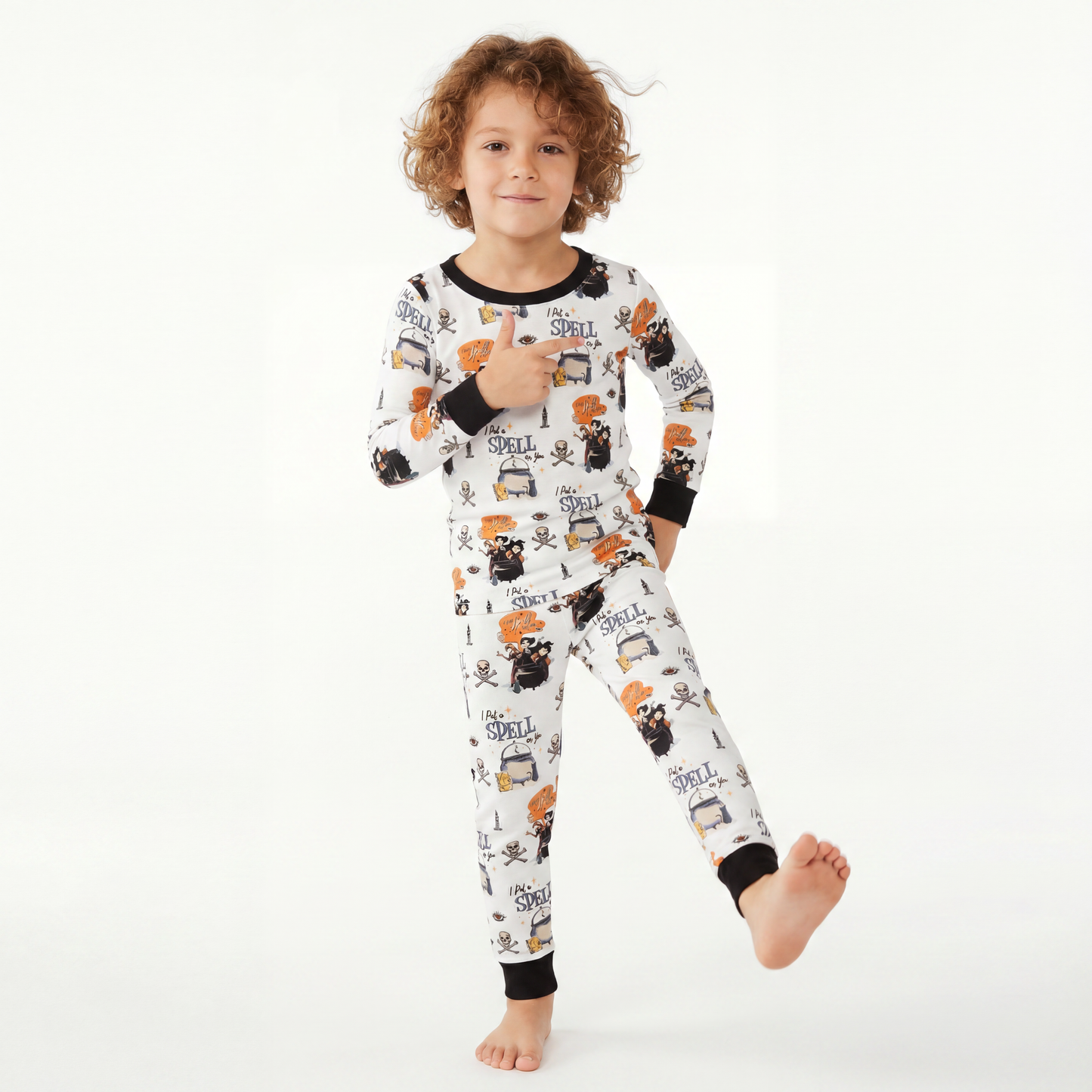 Halloween Witch Magic Potion Bamboo Long Manche Pyjama Set