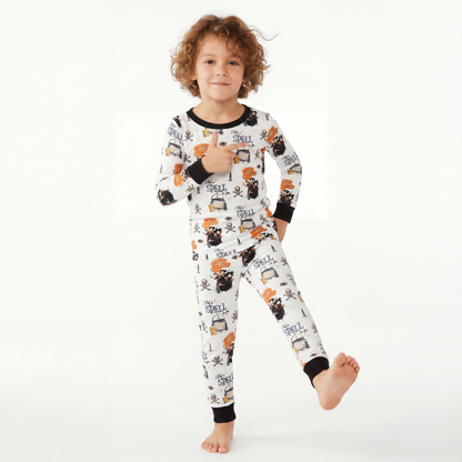 Halloween Witch Magic Potion Bamboo Long Manche Pyjama Set