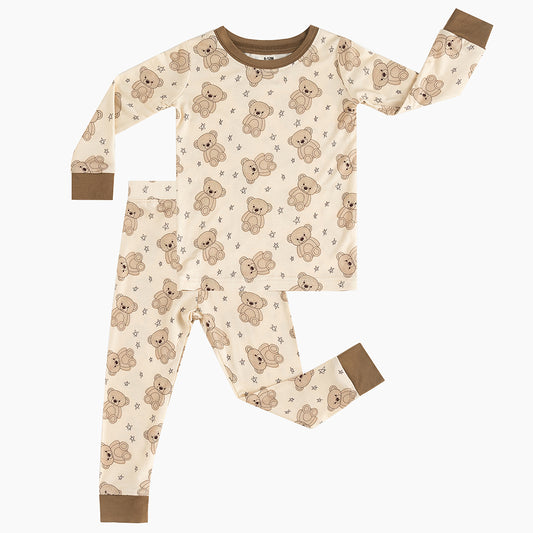 Brown Bear Bamboo Long Sleeve Pajama Set
