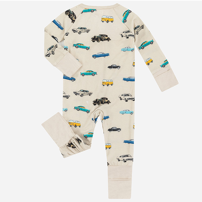 Car Print Bamboo Baby Zippy Pajama