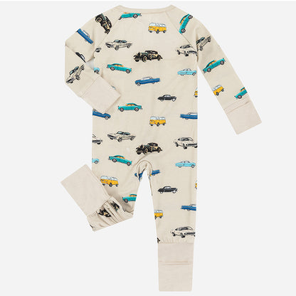 Car Print Bamboo Baby Zippy Pajama