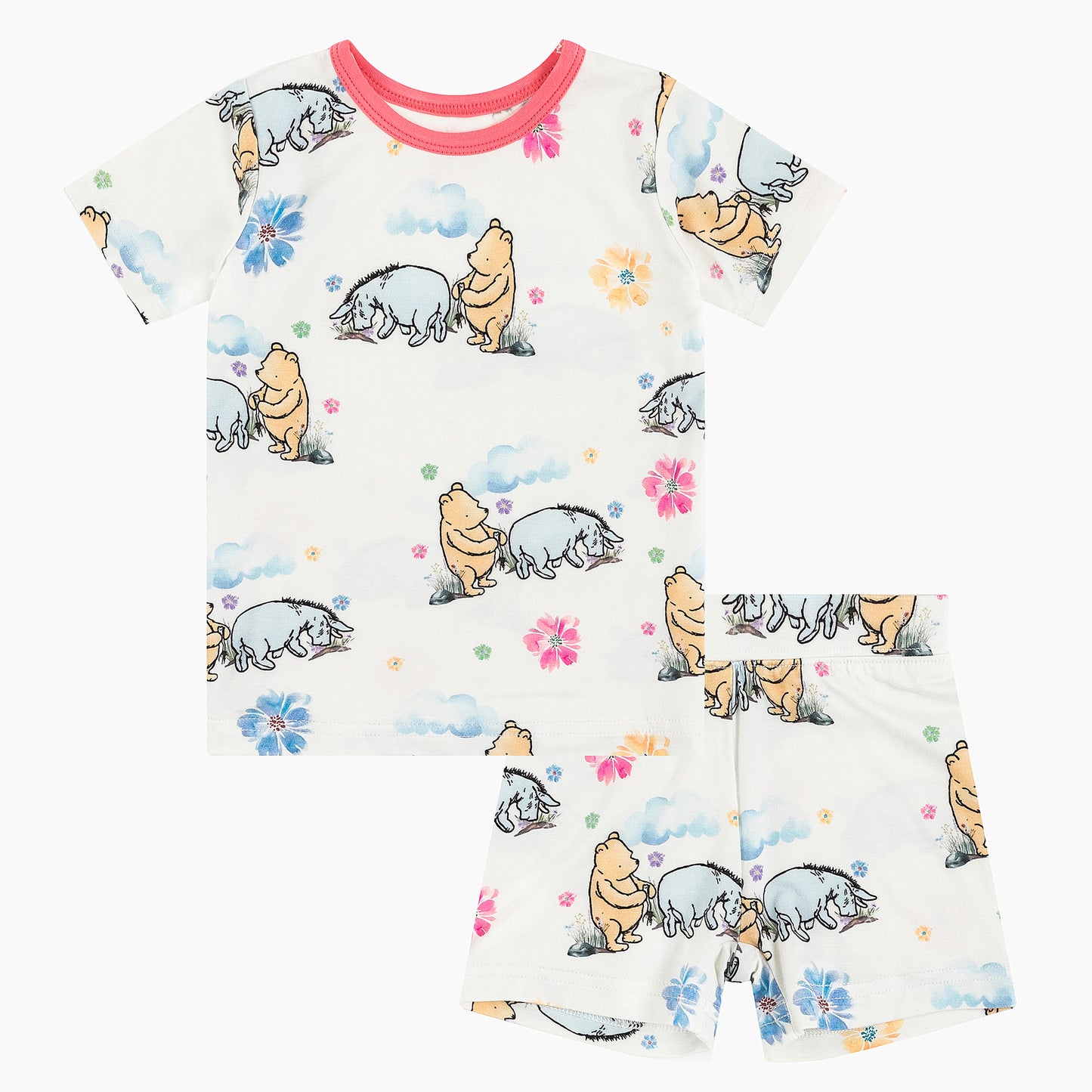 Ensemble short en bambou pour enfants avec œufs de Pâques et ours