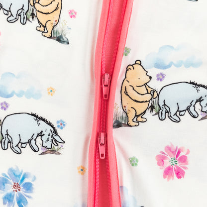 Cartoon Bears & Donkeys Pattern Bamboo Zipper Pajamas
