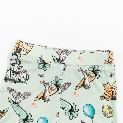 Ensemble short en bambou pour enfants avec œufs de Pâques et ours