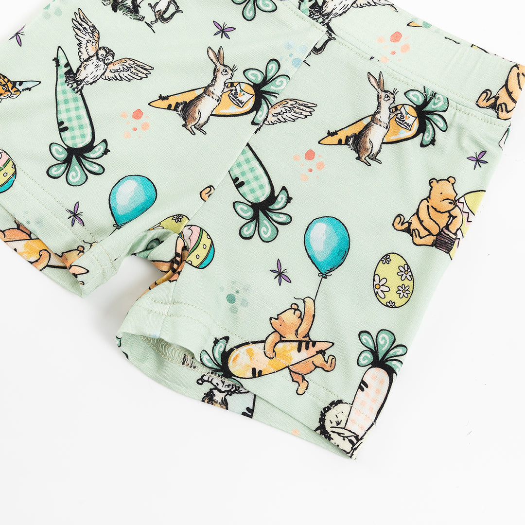 Ensemble short en bambou pour enfants avec œufs de Pâques et ours