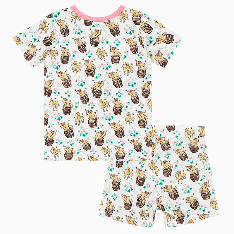 Bamboo Fiber Toddler Kid's Cartoon Bear & Honey Bath Pattern 2pcs Set