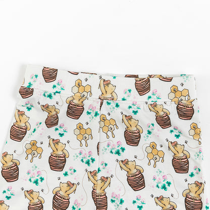 Bamboo Fiber Toddler Kid's Cartoon Bear & Honey Bath Pattern 2pcs Set