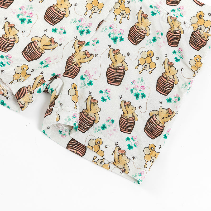 Bamboo Fiber Toddler Kid's Cartoon Bear & Honey Bath Pattern 2pcs Set