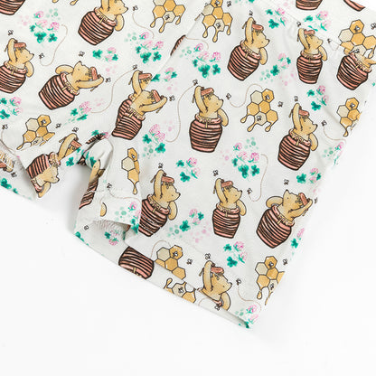 Bamboo Fiber Toddler Kid's Cartoon Bear & Honey Bath Pattern 2pcs Set