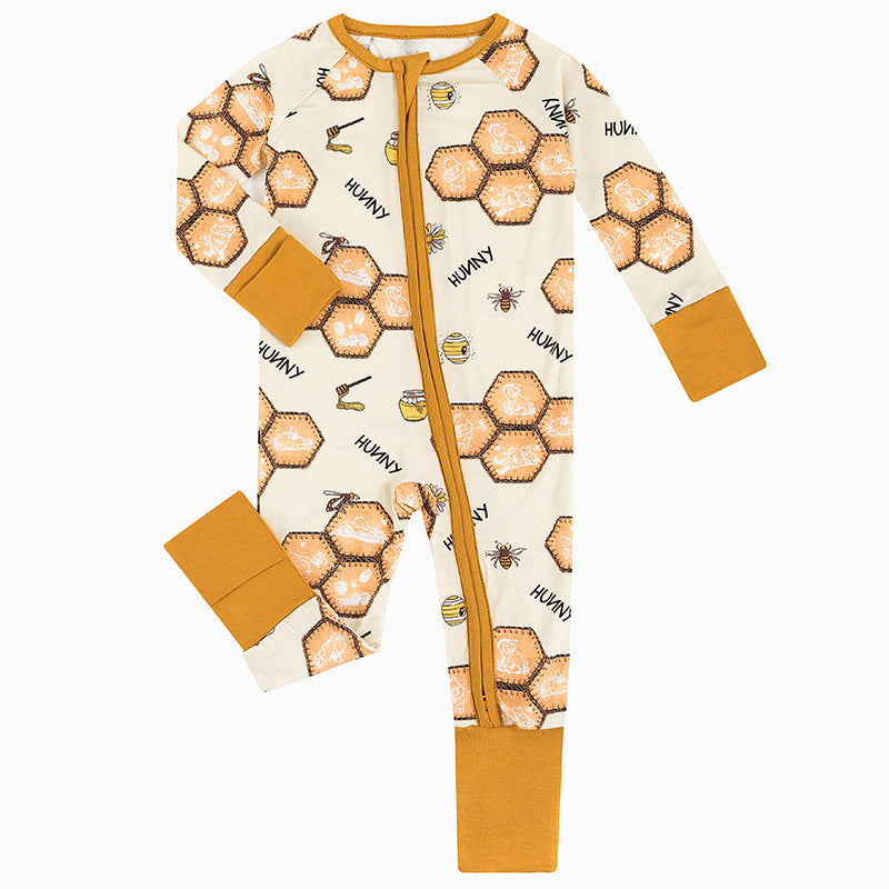 Honey Sweet Bee Bamboo Viscose Zippy Romper