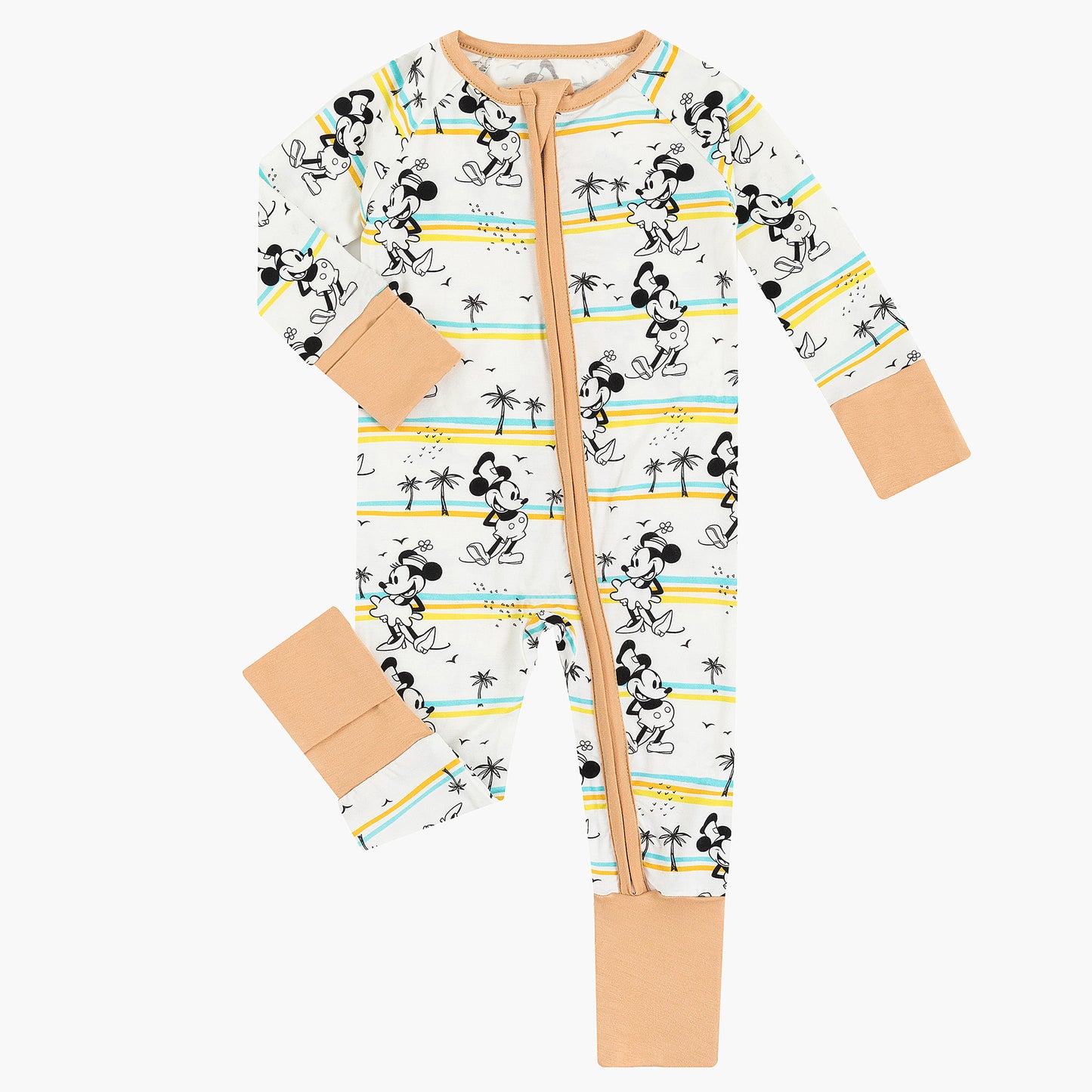 Mouse Palm Tree Bamboo Baby Zippy Pajama