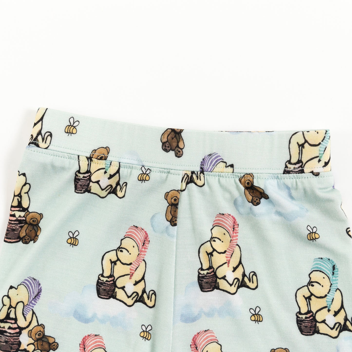 Bamboo fiber fabric cartoon hat bear short-sleeved set