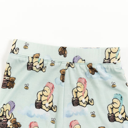 Bamboo fiber fabric cartoon hat bear short-sleeved set