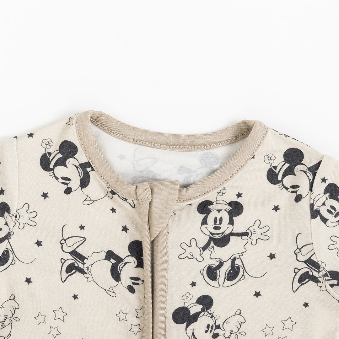 Cartoon Mouse Star Print Bamboo Short Romper