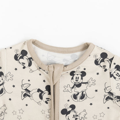 Cartoon Mouse Star Print Bamboo Short Romper