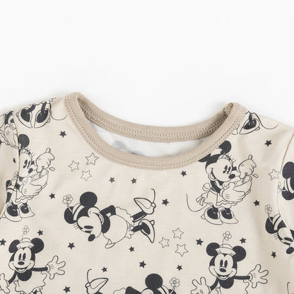 Cartoon Mouse Star Print Short Bamboo Pajamas