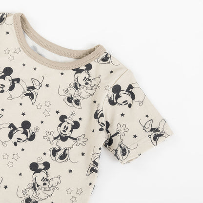 Cartoon Mouse Star Print Short Bamboo Pajamas