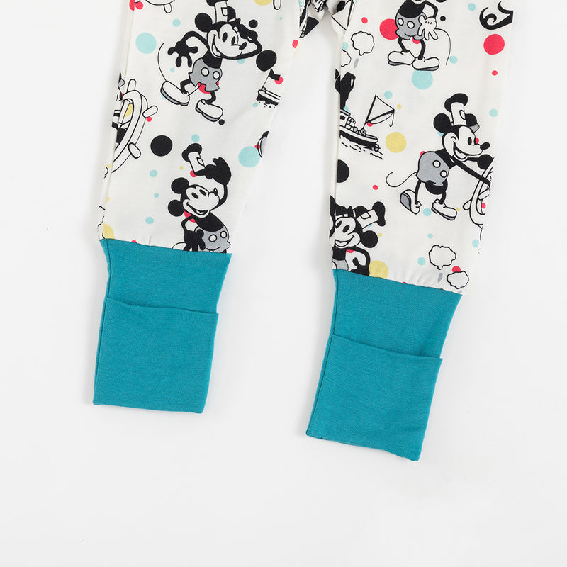 Cartoon Mouse and Ship Print Bamboo Zippered Sleeper