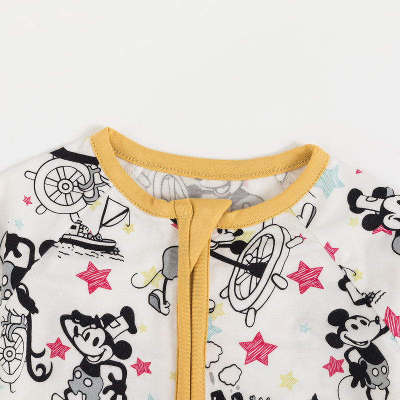 Catroon Mouse Cruise Stars Print Bamboo Zipper Sleeper