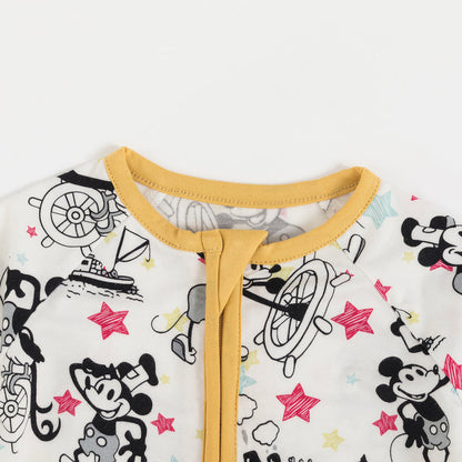 Catroon Mouse Cruise Stars Print Bamboo Zipper Sleeper