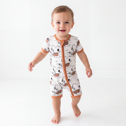 Cartoon Mouse Pattern Shorty Bamboo Viscose Zippy