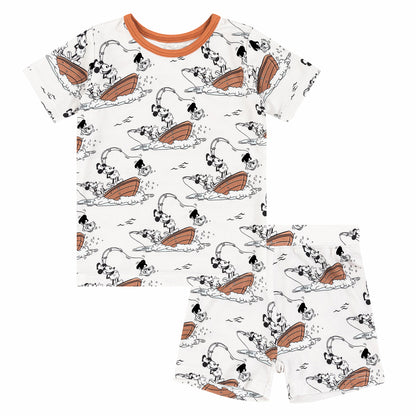 Mouse Cruise Bamboo Kid Two-Piece Short Pajama Set