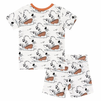 Mouse Cruise Bamboo Kid Two-Piece Short Pajama Set