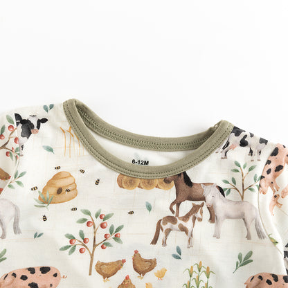 Nordic Dreams Grass Green Pattern court Bamboo Zippy Baby Baber