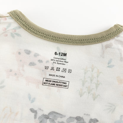 Nordic Dreams Grass Green Pattern court Bamboo Zippy Baby Baber