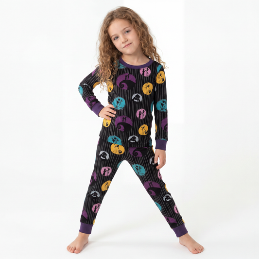 Black Fantasy Journey Halloween Two Piece Bamboo Pajamas